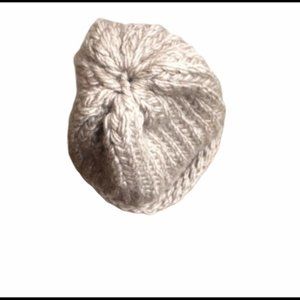 GRAY short knit winter hat